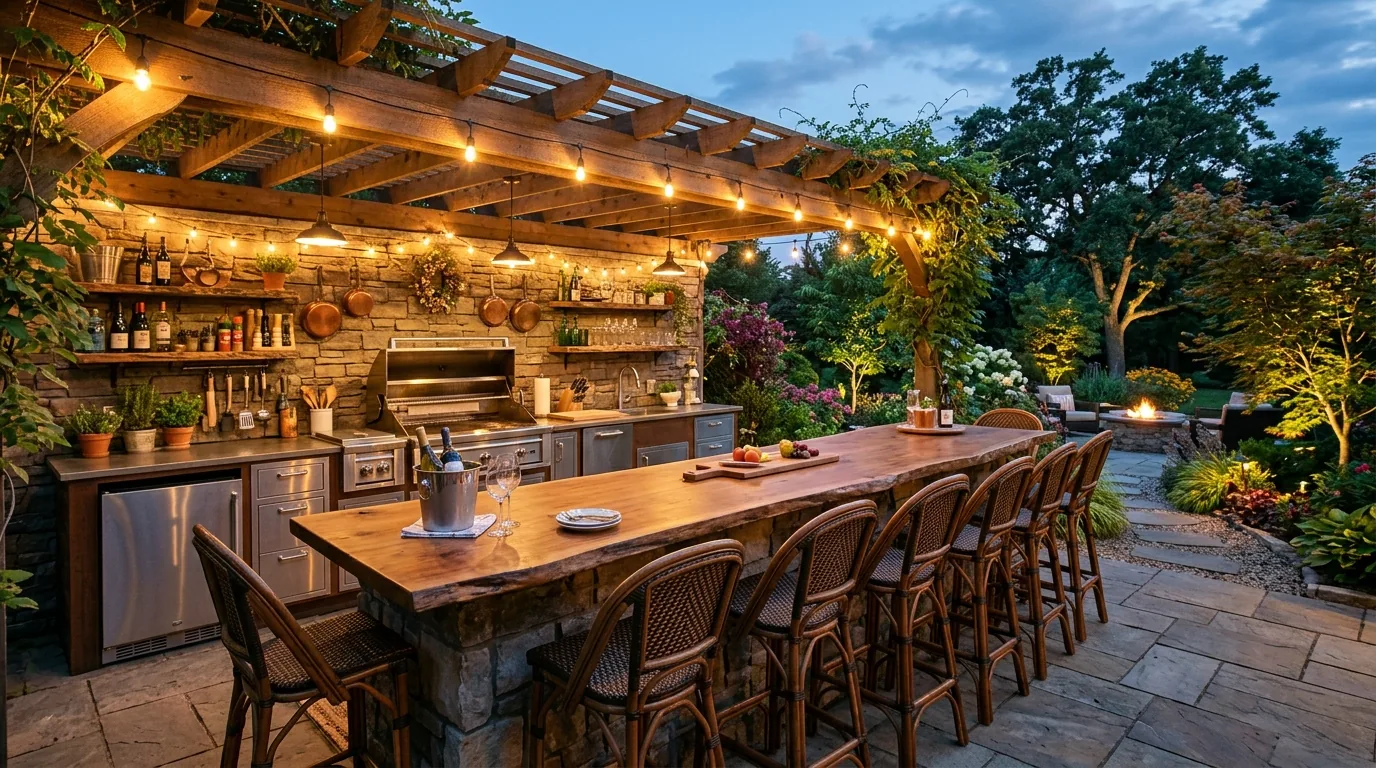 Add seating nearby without crowding the cook